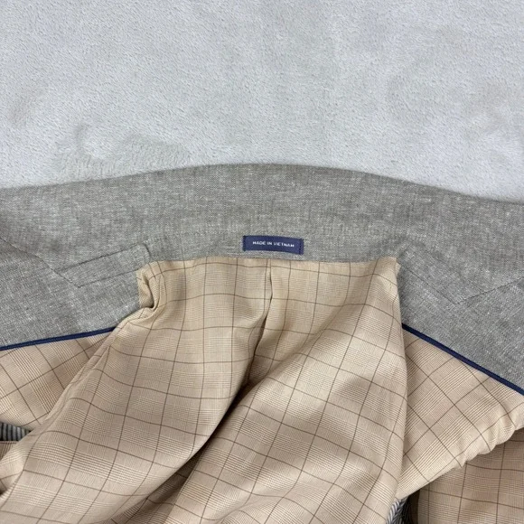 Stafford Linen Blend Sport Coat Mens 40R Tan Brown Classic Fit Blazer Preppy - Picture 8 of 16